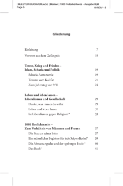 Gliederung Einleitung 7 Vorwort aus dem Gef&auml;ngnis 15 Terror, Krieg