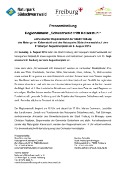 Regionalmarkt „Schwarzwald trifft Kaiserstuhl“