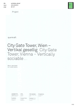 City Gate Tower, City Gate Tower, Wien