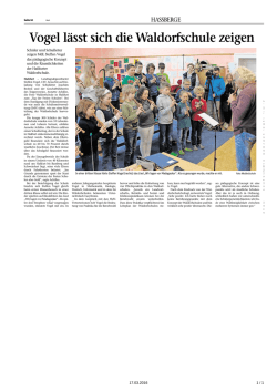Vogel lässt sich die Waldorfschule zeigen