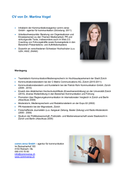 CV von Dr. Martina Vogel