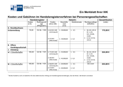 Ein Merkblatt Ihrer IHK Kosten und Geb&uuml;hren im