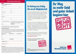 Ihr Beitrag zum Erfolg: Die ver.di