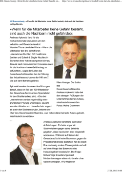 IHK Braunschweig: &raquo;Wenn f&uuml;r die Mitarbeiter keine Gefahr besteht