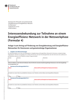 Interessensbekundung zur Teilnahme an einem