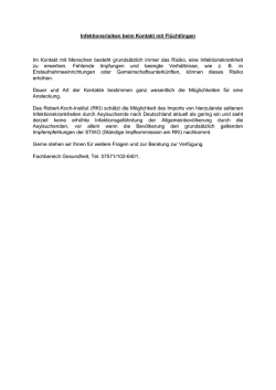 1. Info über Infektionsrisiken