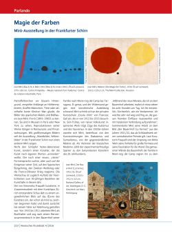 Magie der Farben - Miró-Ausstellung in der Frankfurter Schirn