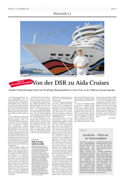 Von der DSR zu Aida Cruises