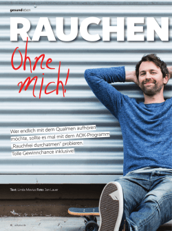 Rauchen – Ohne mich!