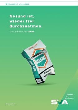 Broschüre "Gesundheitsziel Tabak"