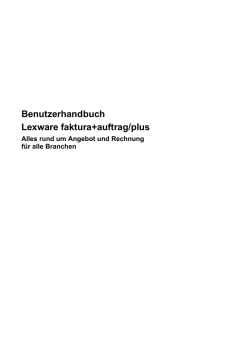 Benutzerhandbuch Lexware faktura+auftrag/plus - Lern-Ware