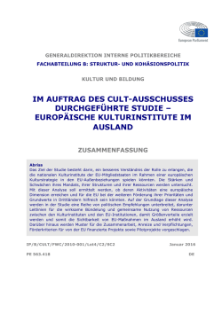 IM AUFTRAG DES CULT-AUSSCHUSSES DURCHGEF&Uuml;HRTE