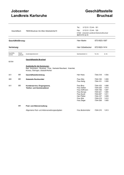 Jobcenter Landkreis Karlsruhe Gesch&auml;ftsstelle Bruchsal