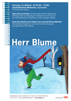 Herr Blume - Winterthurer Bibliotheken