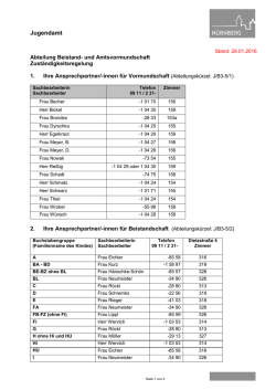 und Amtsvormundschaft - Jugendamt der Stadt N&uuml;rnberg