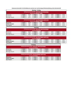 Freitag Samstag Sonntag Schienenersatzverkehr von Groningen