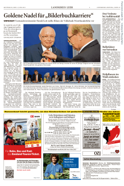 Ostfriesen-Zeitung, Ausgabe: Leer, vom: Mittwoch, 3. Juni 2015