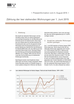 Zählung der leer stehenden Wohnungen per 1. Juni 2015 (PDF, 7