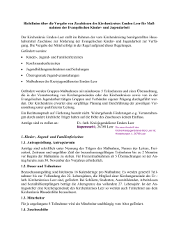 Förderrichtlinien - Evangelische Jugend Emden-Leer