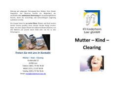 Mutter – Kind – Clearing - IFI Kinderheim Leer gGmbH