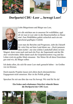 CDU Ostern 2016 - CDU Horstmar und Leer