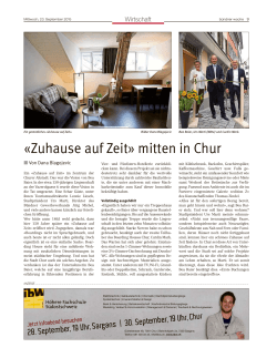 «Zuhause aufZeit» mitten in Chur