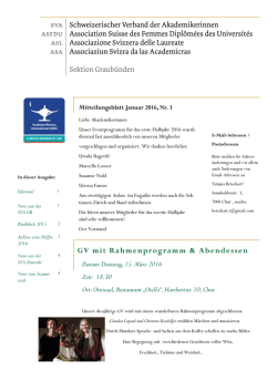 GV mit Rahmenprogramm & Abendessen