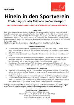 Hinein in den Sportverein - Infoblatt