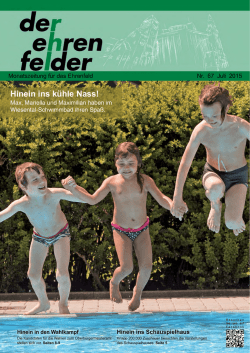 Hinein ins k&uuml;hle Nass!