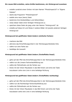 Ein neues Bild erstellen, seine Gr&ouml;&szlig;e bestimmen, ein Hintergrund