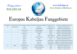 Europas Kabeljau Fanggebiete