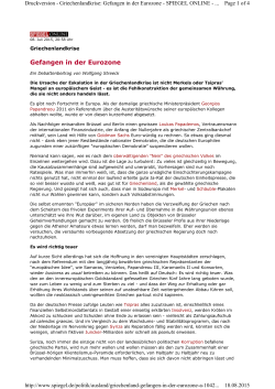 Gefangen in der Eurozone