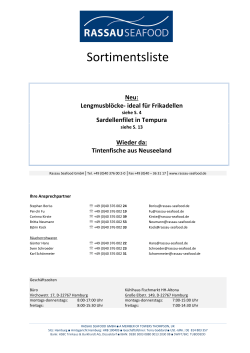 Imager SDK Print Job - Rassau Seafood GmbH