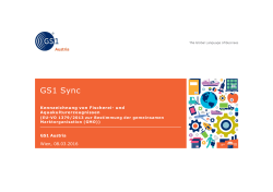 GS1 Sync - GS1 Austria