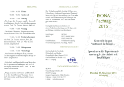 ISONA Fachtag 2015