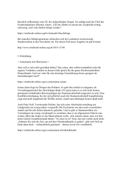 Lehrstuhlnewsletter vom 4.12.2015 - von Strafrecht