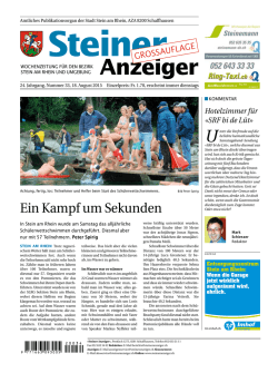 Ein Kampf um Sekunden