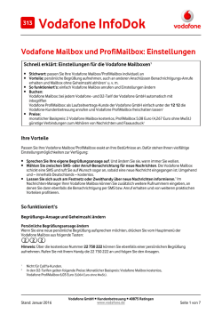 InfoDok 313: Vodafone-Mailbox und ProfiMailbox