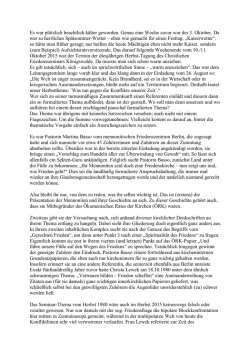 Ein Bericht von Dr. Matthias Kluge