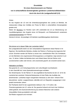 Grunds&auml;tze f&uuml;r einen Zwischenerwerb von Fl&auml;chen von in
