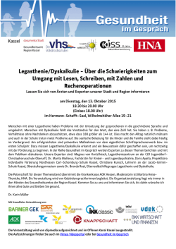Legasthenie/Dyskalkulie - Über die Schwierigkeiten zum Umgang