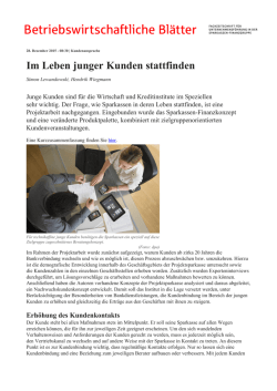 Im Leben junger Kunden stattfinden - Management