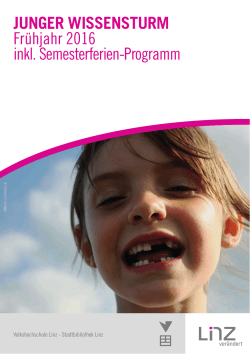 "Junger Wissensturm" Frühjahr 2016 (PDF, 752 kB )