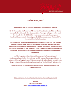 Liebes Brautpaar! - Theaterschiff Bremen