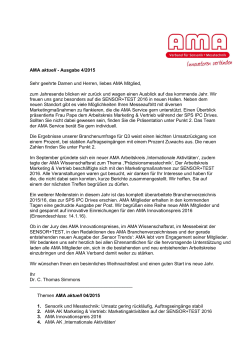 AMA aktuell 4/2015 - AMA Verband für Sensorik und Messtechnik eV