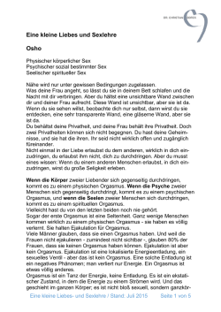 Eine kleine Liebes- und Sexlehre
