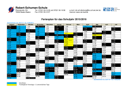 Ferienplan 2015/16 - Robert-Schuman-Schule Baden