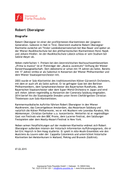 Robert Oberaigner - Impresariat Forte Possibile