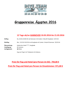 Gruppenreise &Auml;gypten 2016