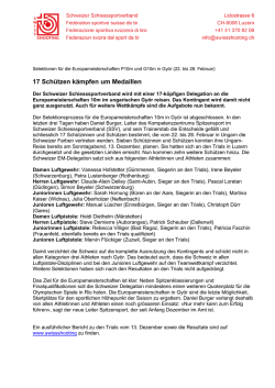 17 Schützen kämpfen um Medaillen